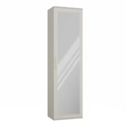 Mobile armadio multiuso ingresso 50x180h cm appendiabiti con specchio beige cashmere Effort