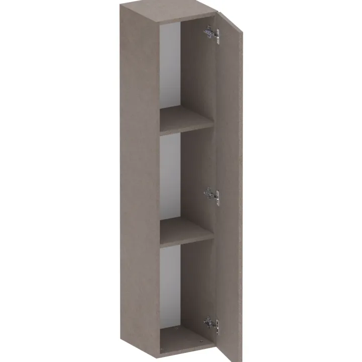 Mobile ingresso consolle 98x196h cm pannello cannettato rovere chiaro marrone bronzo Sunset Decor 1002