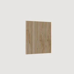 Mobile ingresso sospeso consolle 207x240h cm pannello cannettato ossido rovere chiaro Sunset Decor 1006