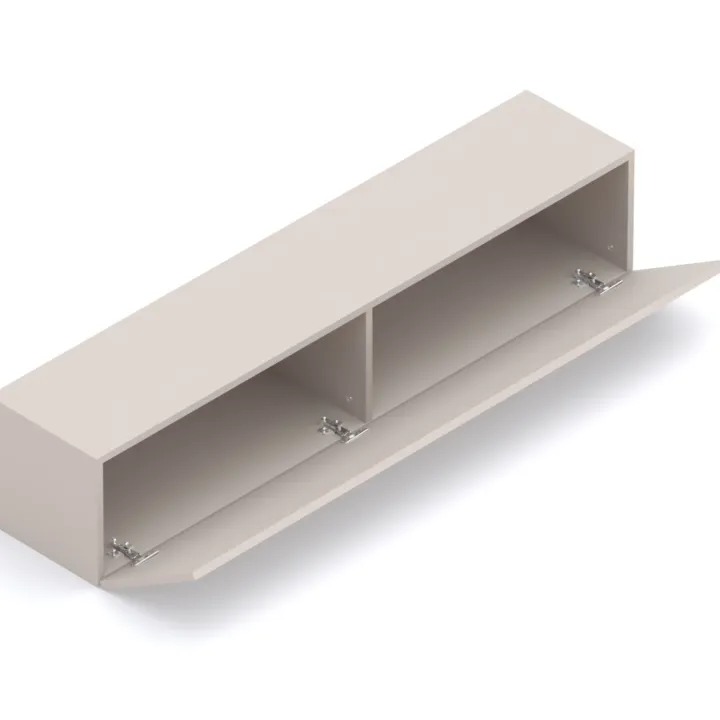 Mobile ingresso sospeso consolle 207x240h cm pannello cannettato beige marrone rovere scuro Sunset Decor 1010
