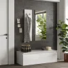Mobile ingresso 138x165h cm bianco lucido Sunset 109