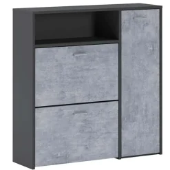 Mobile ingresso 92x94h cm con scarpiera grafite cemento Mars