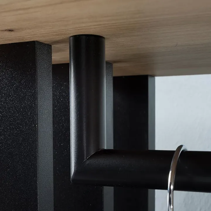Mobile ingresso 100x190h cm con specchio rovere nero Umea