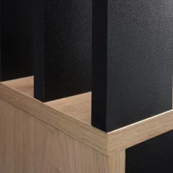Mobile ingresso 100x190h cm con specchio rovere nero Umea