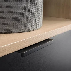 Mobile ingresso 100x190h cm con specchio rovere nero Umea