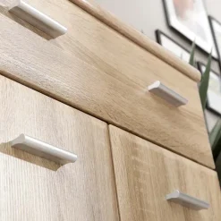 Mobile ingresso 180x203h cm con specchio e appendiabiti rovere sonoma California 3 Gihome®