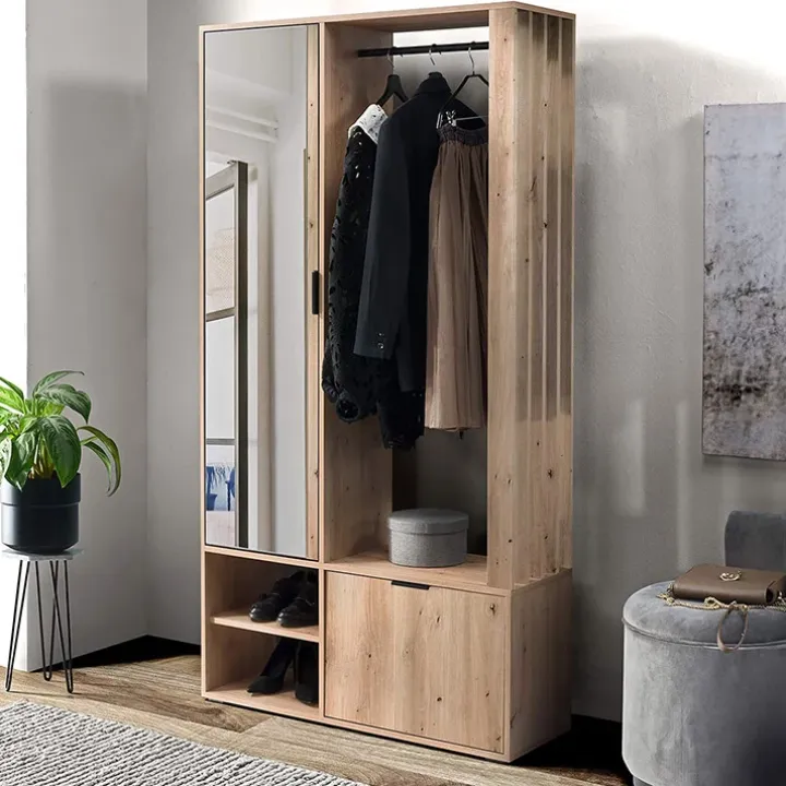Mobile ingresso 100x190h cm con specchio rovere Umea
