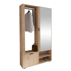 Mobile ingresso 100x190h cm con specchio rovere Umea