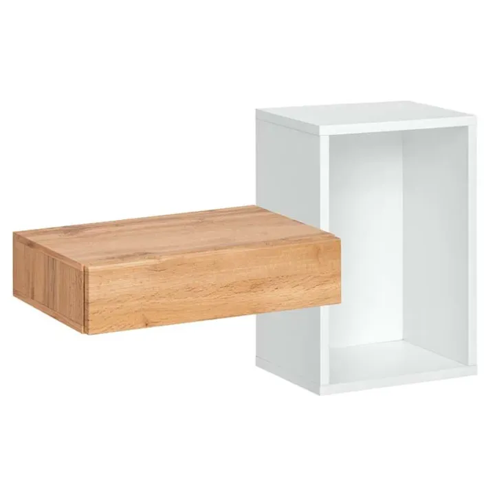 Mobile ingresso 100x170h cm con specchio rovere bianco Dante 1 Gihome®