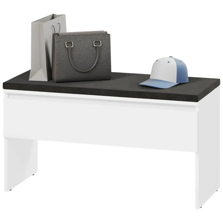 Mobile ingresso 200x230h cm con specchio appendiabiti bianco Accent