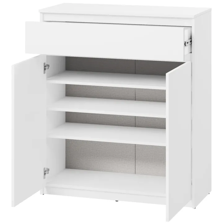 Mobile ingresso 200x230h cm con specchio appendiabiti bianco Accent