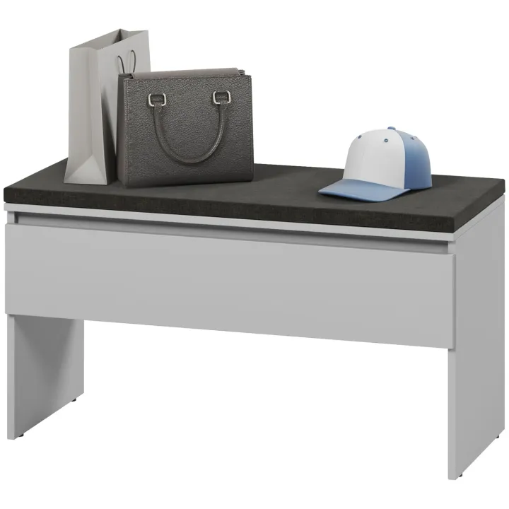 Mobile ingresso 200x230h cm con specchio appendiabiti grigio Accent