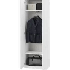 Mobile ingresso 300x200h cm con specchio appendiabiti armadio bianco Accent