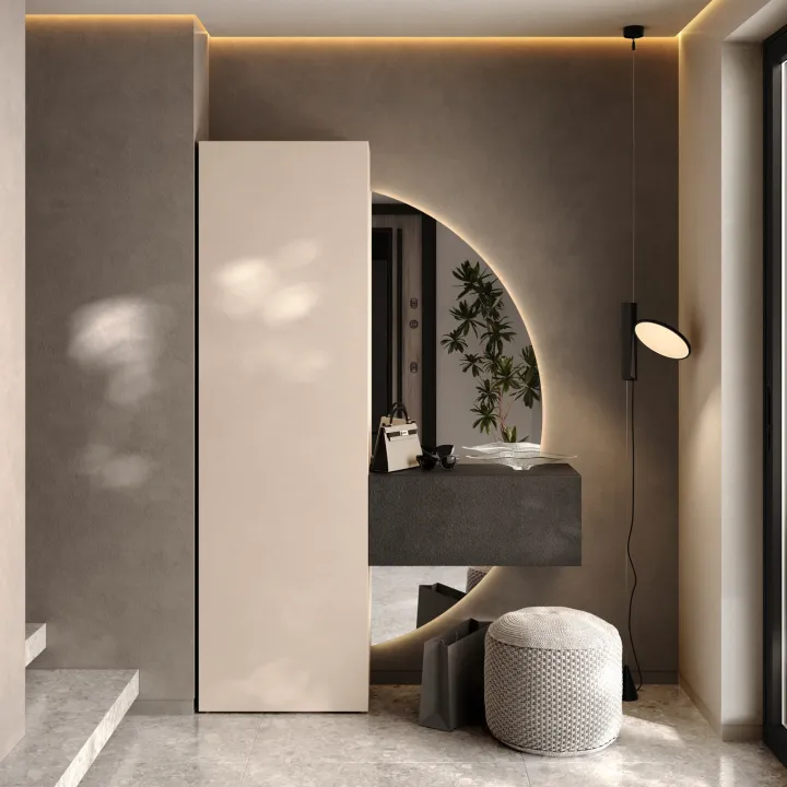 Mobile ingresso 124x186h cm ossido nero beige cashmere Sunset 1022