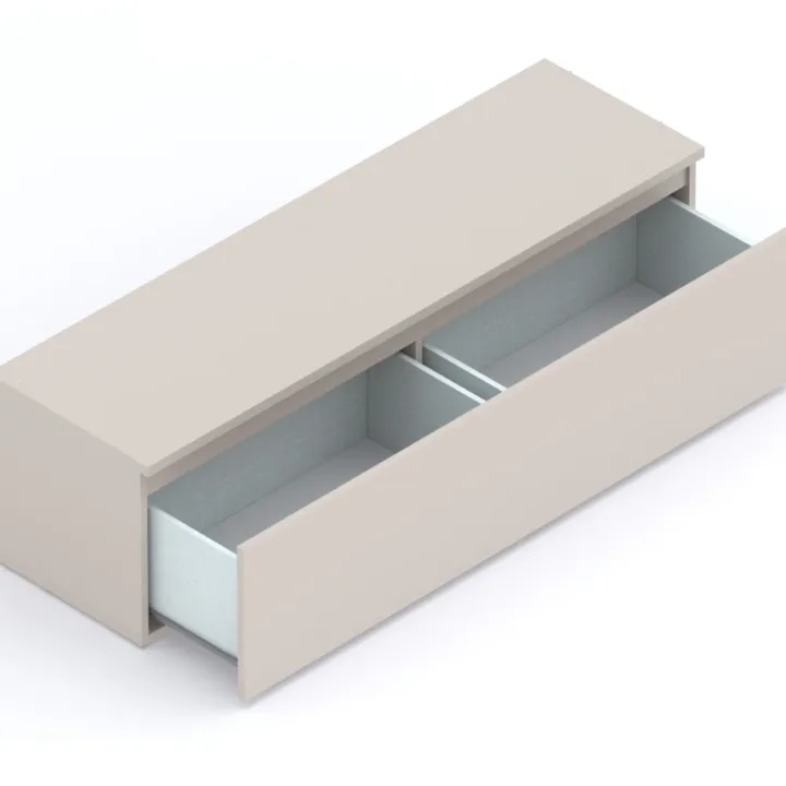 Mobile ingresso 138x220h cm pannello cannettato beige cashmere rovere chiaro Sunset Decor 1012
