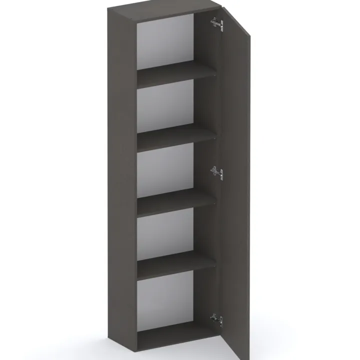 Mobile ingresso 193x220h cm pannello cannettato ossido rovere chiaro Sunset Decor 1013