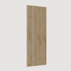 Mobile ingresso 118x180h cm pannello cannettato beige marrone rovere chiaro Sunset Decor 1023