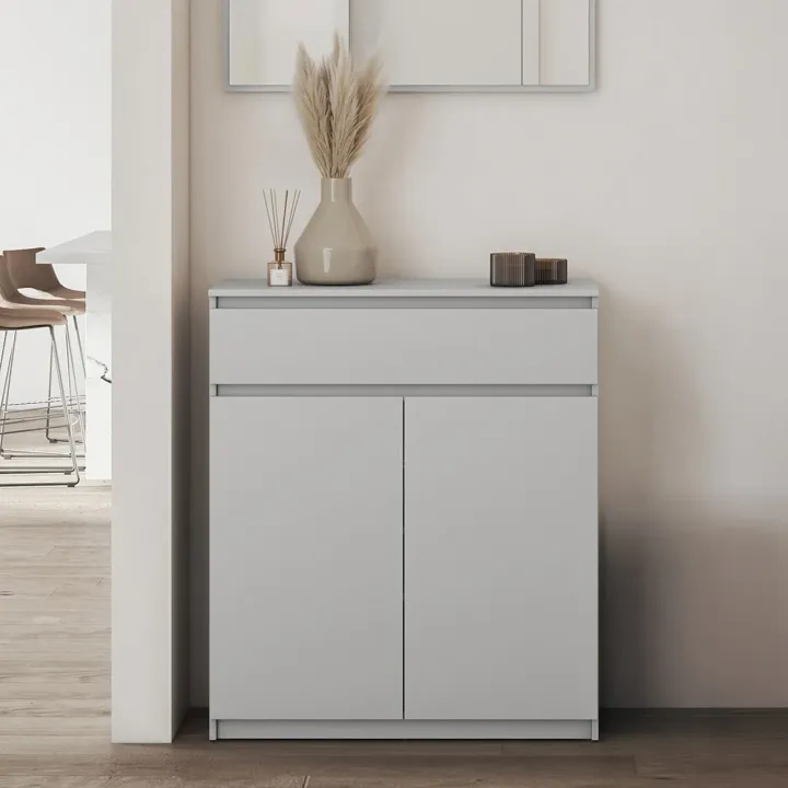 Mobile multiuso ingresso 92x107h cm con cassetto grigio Accent