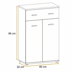 Mobile multiuso ingresso 60x96h cm rovere sonoma California Gihome®