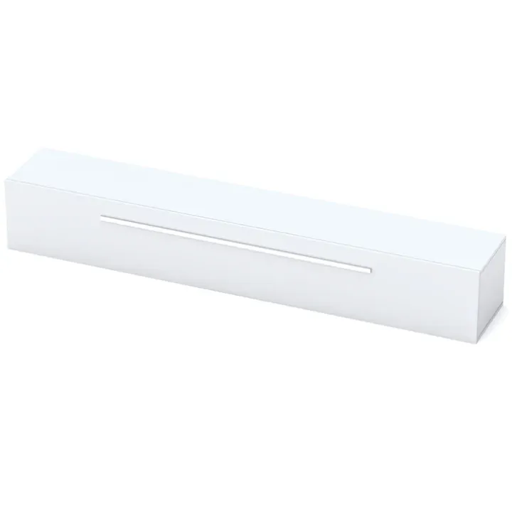 Mobile porta TV sospeso 210x33h cm 1 anta ribalta soggiorno bianco lucido Sunset