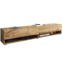 Mobile porta TV sospeso 180x30h cm 2 ante rovere Gregoria