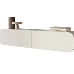 Mobile porta TV sospeso 160x34h cm 2 ante beige cashmere Volia