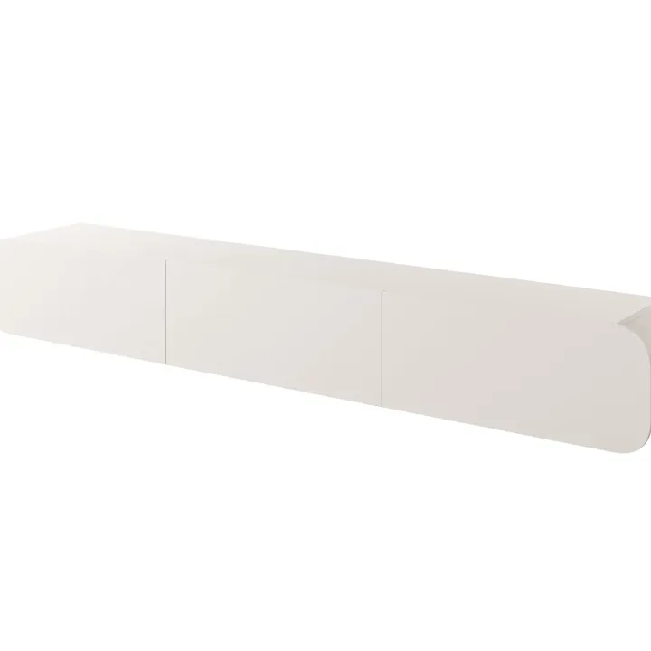 Mobile porta TV sospeso 240x34h cm 3 ante beige cashmere Volia