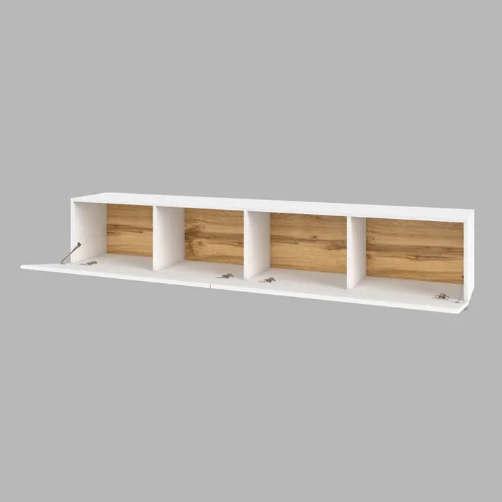 Mobile porta TV sospeso 180x35h cm bianco opaco Fusion
