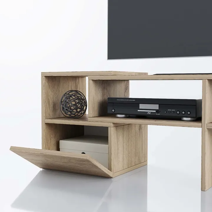 Mobile porta TV trasformabile 148x40h cm con estremità mobili rovere Billy