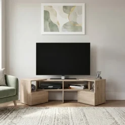 Mobile porta TV trasformabile 148x40h cm con estremità mobili rovere Billy