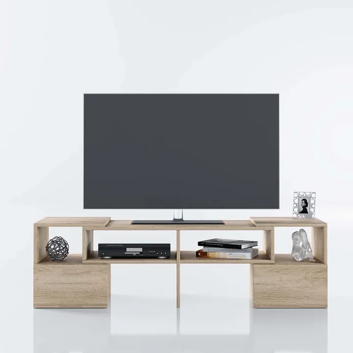 Mobile porta TV trasformabile 148x40h cm con estremità mobili rovere Billy
