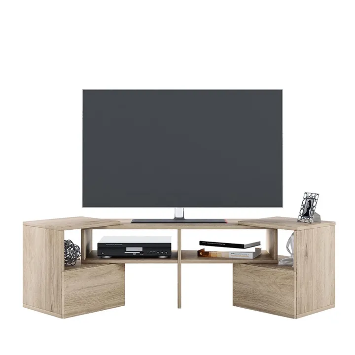 Mobile porta TV trasformabile 148x40h cm con estremità mobili rovere Billy