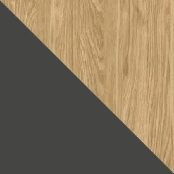 Mobile porta tv 163x43 cm 3 ante 2 vani a giorno antracite rovere Essenzia