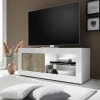 Mobile porta tv 140x56h cm 1 anta bianco lucido pero Eternity