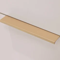Mobile porta tv 150x52h cm 1 anta 2 cassetti cannettato moderno beige Vanessa