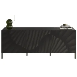 Mobile porta TV 181x69h cm 3 ante antracite frontali serigrafati Seira