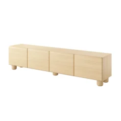 Mobile porta TV 200x47h cm 4 ante a ribalta soggiorno rovere chiaro Mellow