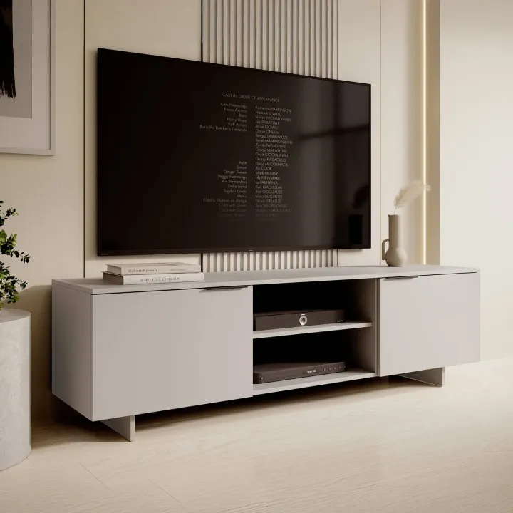 Mobile porta TV 180x55h cm 2 ante beige cashmere Stone