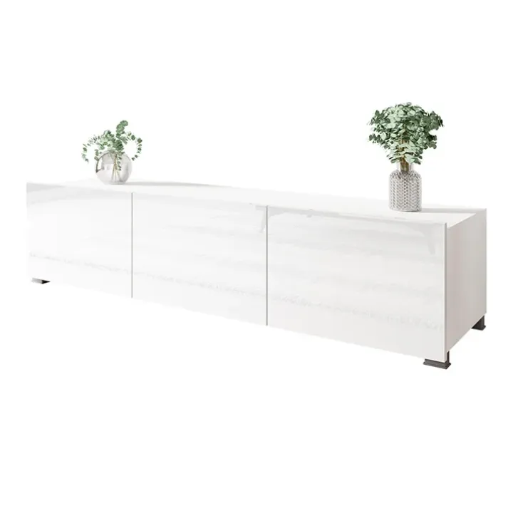 Mobile porta TV 150x37h cm 2 ante bianco lucido Mons