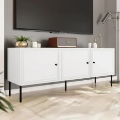 Mobile porta TV 151x60h cm 3 ante bianco opaco Stark