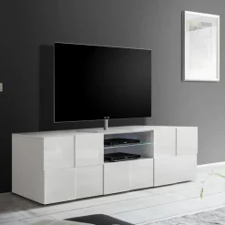 Mobile porta TV 181x57h cm 2 ante bianco lucido Obsession