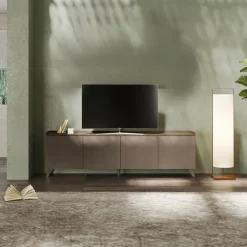 Mobile porta TV 241x72h cm 4 ante bronzo rovere scuro Jonson