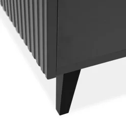 Mobile porta TV 201x53h cm 4 ante cannettato antracite Essence