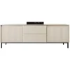 Mobile porta tv 174x60h cm 2 ante 2 cassetti cannettato beige Strike