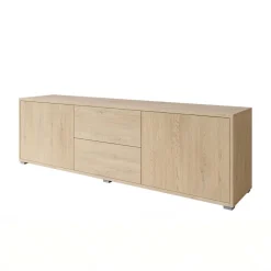 Mobile porta TV 141x50h cm 2 ante 2 cassetti rovere Eindhoven