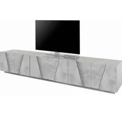 Mobile porta TV 244x46h cm 6 ante cemento Zenzero Gihome®