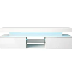 Mobile porta TV 190x54h cm 2 ante con LED bianco Lumus