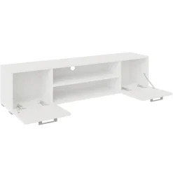 Mobile porta TV 156x36h cm 2 ante design moderno bianco Pastello