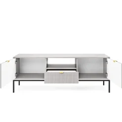 Mobile porta TV 154x56h cm 2 ante moderno soggiorno grigio Alisa