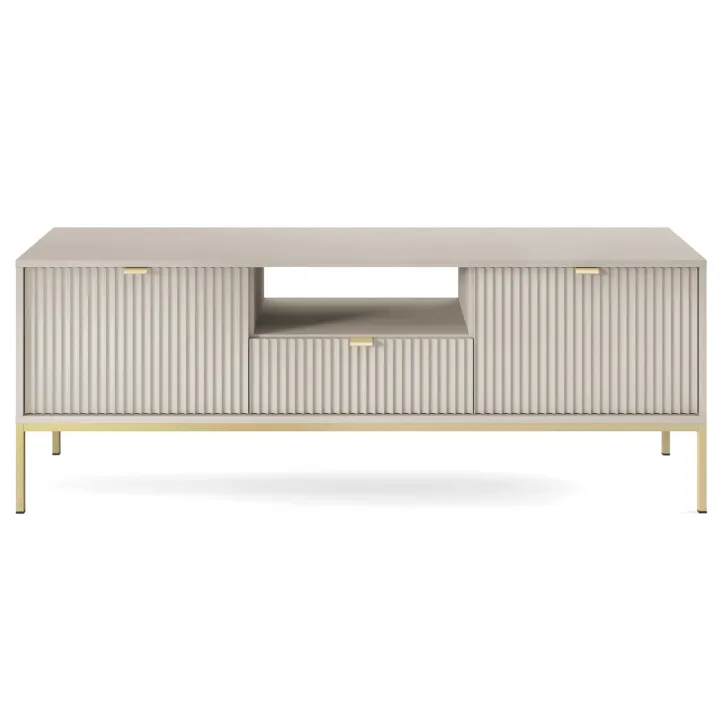 Mobile porta TV 154x56h cm 2 ante moderno soggiorno beige Alisa